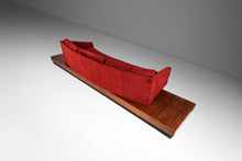 Load image into Gallery viewer, Expansive 12-Foot Mid-Century Modern Brutalist Platform Sofa in Walnut & Red Tweed by Adrian Pearsall for Craft Associates, USA, c. 1960's-ABT Modern