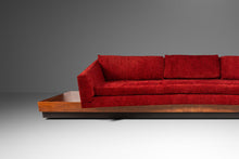 Load image into Gallery viewer, Expansive 12-Foot Mid-Century Modern Brutalist Platform Sofa in Walnut & Red Tweed by Adrian Pearsall for Craft Associates, USA, c. 1960's-ABT Modern
