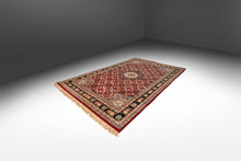 Load image into Gallery viewer, Expansive Authentic Vintage Handwoven Woolen Persian Kashan Rectangular Rug 9 Ft x 6 ft, c. 1950s-ABT Modern