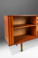 Load image into Gallery viewer, Expansive Danish Mid-Century Modern Credenza / Sideboard w/ Tambour Doors in Teak Attributed to Arne Vodder, Denmark, c. 1960s-ABT Modern