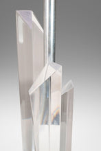 Load image into Gallery viewer, Hollywood Regency Geometric Sculptural "Skyscraper" Prism Table Lamp in Translucent Lucite, USA, c. 1970's-ABT Modern