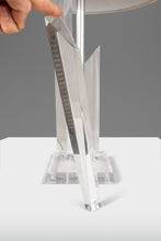 Load image into Gallery viewer, Hollywood Regency Geometric Sculptural "Skyscraper" Prism Table Lamp in Translucent Lucite, USA, c. 1970's-ABT Modern