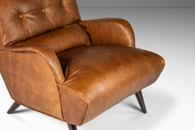Load image into Gallery viewer, Italian Modern Low Profile Lounge Chair Newly Re-upholstered in Leather Attributed to Carlo de Carli, Italy, c. 1960's-ABT Modern