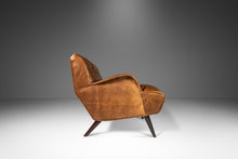 Load image into Gallery viewer, Italian Modern Low Profile Lounge Chair Newly Re-upholstered in Leather Attributed to Carlo de Carli, Italy, c. 1960's-ABT Modern