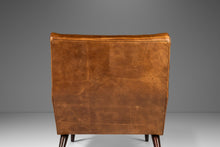 Load image into Gallery viewer, Italian Modern Low Profile Lounge Chair Newly Re-upholstered in Leather Attributed to Carlo de Carli, Italy, c. 1960's-ABT Modern
