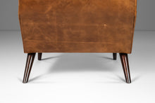 Load image into Gallery viewer, Italian Modern Low Profile Lounge Chair Newly Re-upholstered in Leather Attributed to Carlo de Carli, Italy, c. 1960's-ABT Modern
