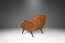 Load image into Gallery viewer, Italian Modern Low Profile Lounge Chair Newly Re-upholstered in Leather Attributed to Carlo de Carli, Italy, c. 1960's-ABT Modern