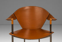 Load image into Gallery viewer, Italian Postmodern Modernist "Jocauro" Armchair by Arrben in Original Patinaed Leather, Italy, c. 1990s-ABT Modern