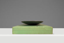 Load image into Gallery viewer, Japanese Mid-Century Modern Hand-Painted Glass Serving Dish Depicting Orchids w/ Protective Case by Mitsukoshi, Japan, c. 1960s-ABT Modern