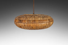 Load image into Gallery viewer, Limited Edition Mid-Century Organic Modern Rattan Ceiling Lamp / Chandelier by Breuer for Troy Lighting, USA, c. 2000's-ABT Modern