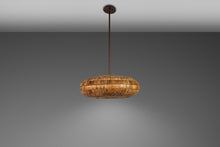 Load image into Gallery viewer, Limited Edition Mid-Century Organic Modern Rattan Ceiling Lamp / Chandelier by Breuer for Troy Lighting, USA, c. 2000's-ABT Modern