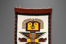 Load image into Gallery viewer, Meso-American Aztec Hand-Woven Tapestry Folk Art / Wall Art, Mexico, c. 1970's