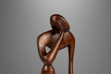 Load image into Gallery viewer, Mid-Century Abstract Modern Hand-Carved Sculpture in Solid Mahogany, USA, c. 1970s-ABT Modern