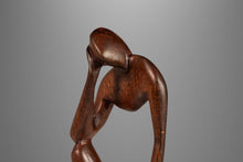 Load image into Gallery viewer, Mid-Century Abstract Modern Hand-Carved Sculpture in Solid Mahogany, USA, c. 1970s-ABT Modern