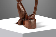 Load image into Gallery viewer, Mid-Century Abstract Modern Hand-Carved Sculpture in Solid Mahogany, USA, c. 1970s-ABT Modern