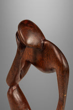 Load image into Gallery viewer, Mid-Century Abstract Modern Hand-Carved Sculpture in Solid Mahogany, USA, c. 1970s-ABT Modern
