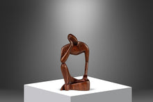 Load image into Gallery viewer, Mid-Century Abstract Modern Hand-Carved Sculpture in Solid Mahogany, USA, c. 1970s-ABT Modern