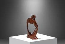 Load image into Gallery viewer, Mid-Century Abstract Modern Hand-Carved Sculpture in Solid Mahogany, USA, c. 1970s-ABT Modern