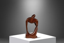 Load image into Gallery viewer, Mid-Century Abstract Modern Hand-Carved Sculpture in Solid Mahogany, USA, c. 1970s-ABT Modern