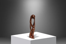 Load image into Gallery viewer, Mid-Century Abstract Modern Hand-Carved Sculpture in Solid Mahogany, USA, c. 1970s-ABT Modern