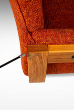 Load image into Gallery viewer, Mid-Century Architectural Tandem Three Seat Bench in Burnt Orange Tweed Attributed to Arthur Umanoff for Madison Furniture, USA, c. 1960's-ABT Modern
