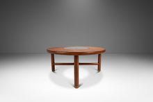 Load image into Gallery viewer, Mid-Century Danish Modern "Donut" Table in Solid Teak w/ Glass Inlay & Brass Detailing by G-Plan, England, c. 1970s-ABT Modern