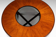 Load image into Gallery viewer, Mid-Century Danish Modern "Donut" Table in Solid Teak w/ Glass Inlay & Brass Detailing by G-Plan, England, c. 1970s-ABT Modern