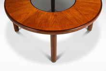 Load image into Gallery viewer, Mid-Century Danish Modern "Donut" Table in Solid Teak w/ Glass Inlay & Brass Detailing by G-Plan, England, c. 1970s-ABT Modern