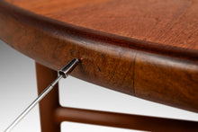 Load image into Gallery viewer, Mid-Century Danish Modern "Donut" Table in Solid Teak w/ Glass Inlay & Brass Detailing by G-Plan, England, c. 1970s-ABT Modern