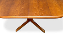 Load image into Gallery viewer, Mid-Century Danish Modern Extension Dining Table w/ Trestle Base & Unique Square Shape in Teak by Gudme Mobelfabrik, Denmark, c. 1960s-ABT Modern
