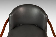 Load image into Gallery viewer, Mid-Century Danish Modern Lounge Tub Barrel Chair in Walnut & Original Vinyl After Finn Andersen, USA, c. 1960s-ABT Modern