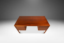 Load image into Gallery viewer, Mid-Century Danish Modern Model 77 Executive Desk in Teak by Gunni Omann for Oman Junn, Denmark, c. 1950s-ABT Modern