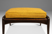 Load image into Gallery viewer, Mid-Century Danish Modern Ottoman / Footstool in Beech & Bouclé by Ib Kofod Larsen for Selig, Denmark, c. 1960's-ABT Modern