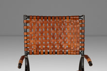 Load image into Gallery viewer, Mid-Century Italian Modern Brutalist Industrial Tubular Rocking Chair in Leather & Metal in the Manner of Thonet, USA, c. 1960s-ABT Modern