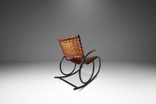 Load image into Gallery viewer, Mid-Century Italian Modern Brutalist Industrial Tubular Rocking Chair in Leather & Metal in the Manner of Thonet, USA, c. 1960s-ABT Modern