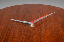 Load image into Gallery viewer, Mid-Century Modern 13 Inch Minimalist Wall Clock Carved from Solid Walnut, USA, c. 1970s-ABT Modern