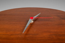 Load image into Gallery viewer, Mid-Century Modern 13 Inch Minimalist Wall Clock Carved from Solid Walnut, USA, c. 1970s-ABT Modern
