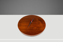 Load image into Gallery viewer, Mid-Century Modern 13 Inch Minimalist Wall Clock Carved from Solid Walnut, USA, c. 1970s-ABT Modern