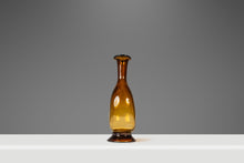 Load image into Gallery viewer, Mid-Century Modern Abstract Amber Blown Glass Bud Vase Vessel, USA, c. 1970s-ABT Modern