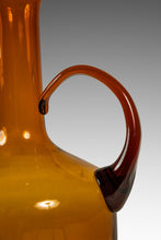 Load image into Gallery viewer, Mid-Century Modern Abstract Studio Craft Amber Blown Glass Pitcher / Bottle / Bud Vase / Vessel, USA, c. 1970s-ABT Modern