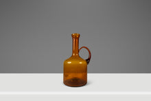 Load image into Gallery viewer, Mid-Century Modern Abstract Studio Craft Amber Blown Glass Pitcher / Bottle / Bud Vase / Vessel, USA, c. 1970s-ABT Modern