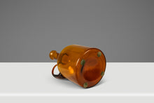 Load image into Gallery viewer, Mid-Century Modern Abstract Studio Craft Amber Blown Glass Pitcher / Bottle / Bud Vase / Vessel, USA, c. 1970s-ABT Modern