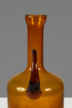 Load image into Gallery viewer, Mid-Century Modern Abstract Studio Craft Amber Blown Glass Pitcher / Bottle / Bud Vase / Vessel, USA, c. 1970s-ABT Modern