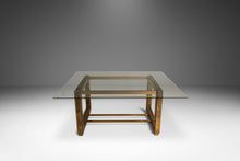 Load image into Gallery viewer, Mid-Century Modern Acid-Etched Brass Desk / Dining Table with Glass Top by Bernhard Rohne for Mastercraft, USA, c. 1970s-ABT Modern