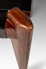 Load image into Gallery viewer, Mid-Century Modern Angular Footstool / Ottoman in Solid Teak & Leather by Edmond J. Spence, USA, c. 1950s-ABT Modern