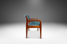 Load image into Gallery viewer, Mid-Century Modern Arm / Desk Chair in Solid Teak & New Upholstery by Benny Linden, Thailand, c. 1980s-ABT Modern