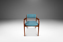 Load image into Gallery viewer, Mid-Century Modern Arm / Desk Chair in Solid Teak & New Upholstery by Benny Linden, Thailand, c. 1980s-ABT Modern