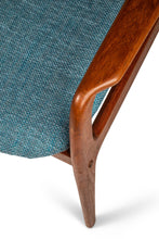 Load image into Gallery viewer, Mid-Century Modern Arm / Desk Chair in Solid Teak & New Upholstery by Benny Linden, Thailand, c. 1980s-ABT Modern