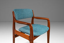 Load image into Gallery viewer, Mid-Century Modern Arm / Desk Chair in Solid Teak & New Upholstery by Benny Linden, Thailand, c. 1980s-ABT Modern