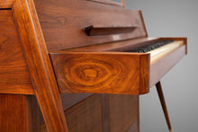 Load image into Gallery viewer, Mid Century Modern Baldwin Acrosonic Piano in Walnut and Caning, USA, c. 1970's-ABT Modern